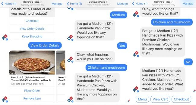 Chatbots automate online orders